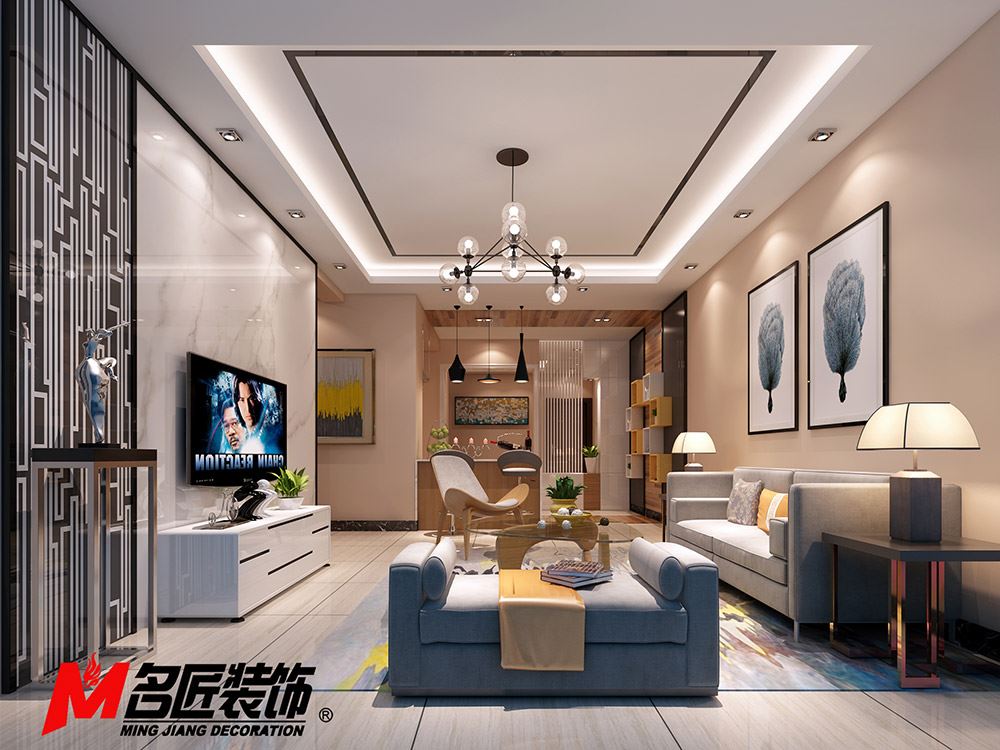 河源市金港豪庭現(xiàn)代簡(jiǎn)約風(fēng)格三居室裝修案例