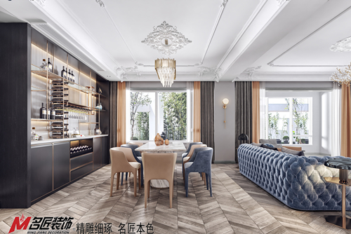 桂林市廣匯桂林郡輕奢風(fēng)格四居室裝修案例